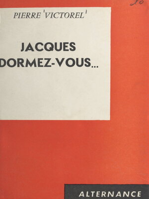 cover image of Jacques dormez-vous...